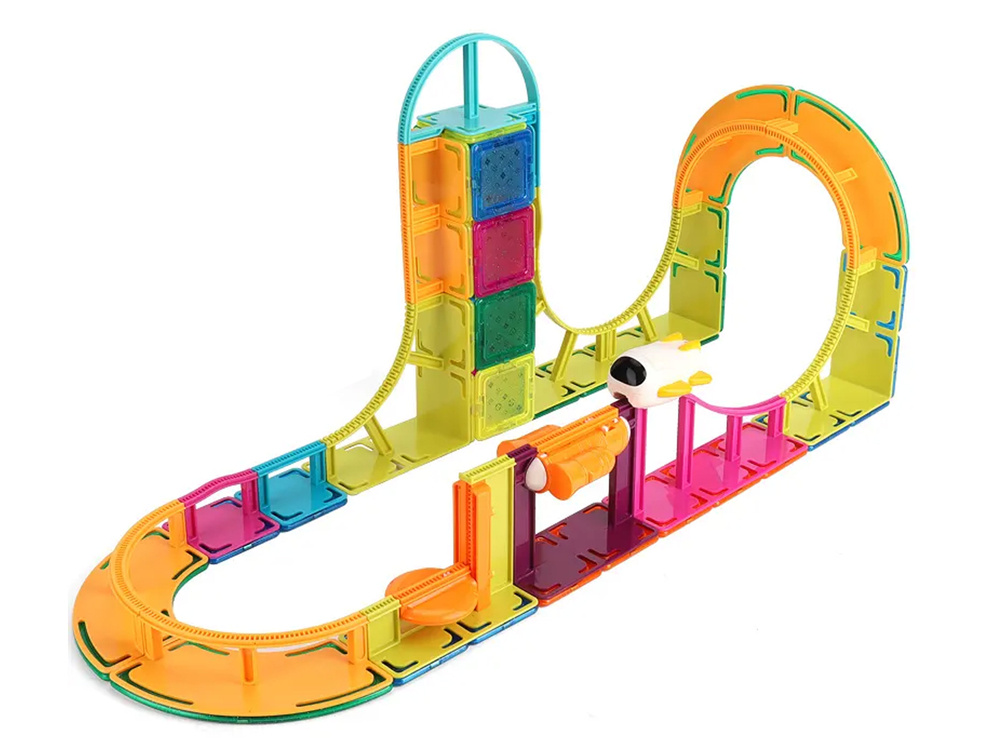 Magnetinės konstrukcinės kaladėlės sky track lean toys, 61 d.