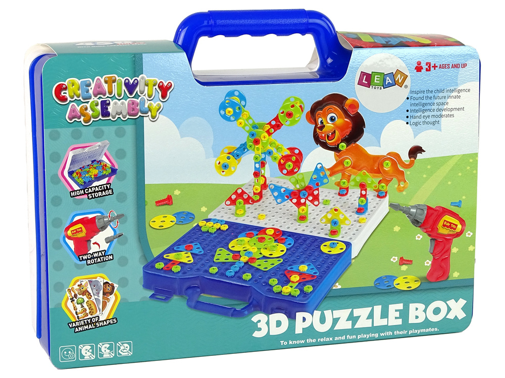 3d dėlionė lagaminėlyje su atsuktuvu, 450 dalių 2