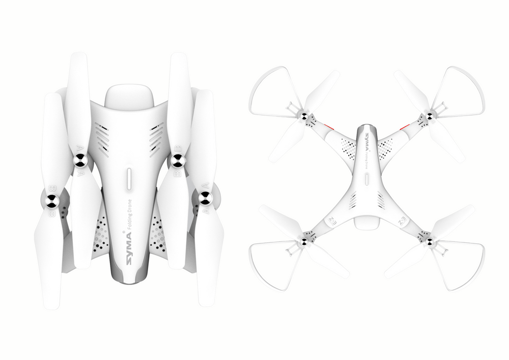 RC dronas Z3 su 720P kamera, baltas