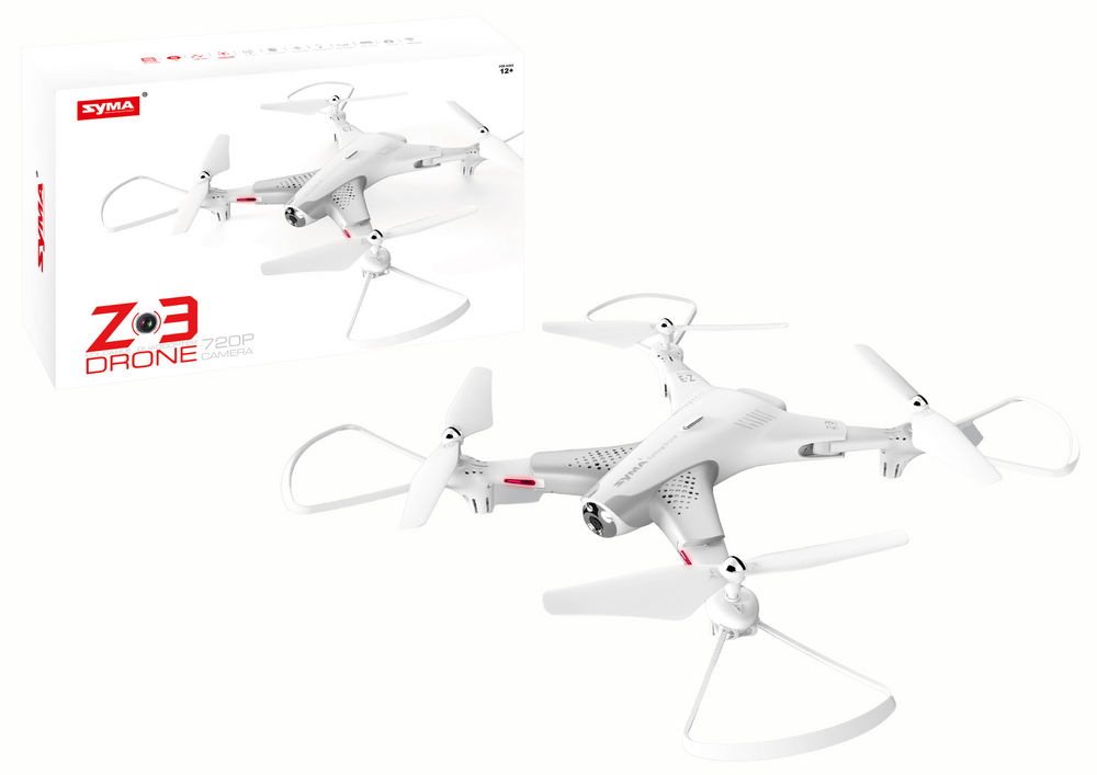 RC dronas Z3 su 720P kamera, baltas