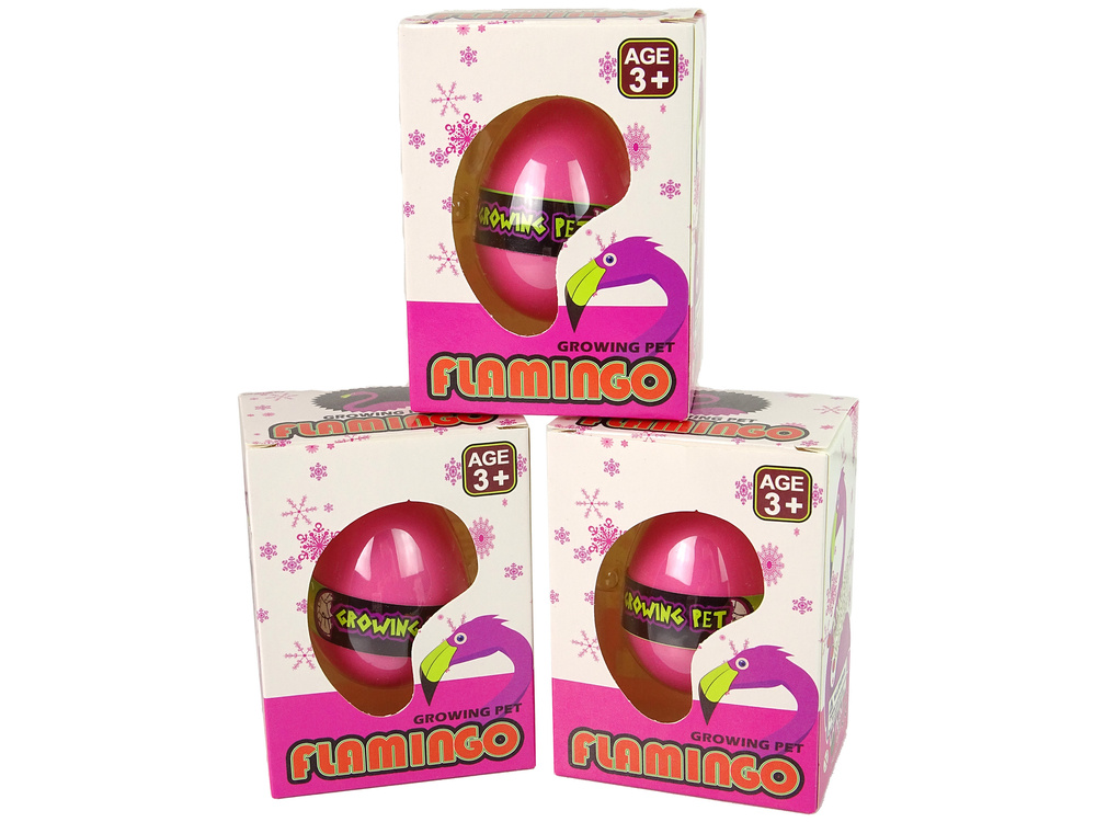 Augantis flamingo kiaušinis leantoys 6 cm, rožinis