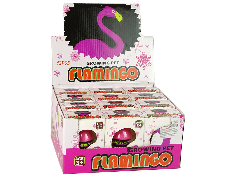 Augantis flamingo kiaušinis leantoys 6 cm, rožinis