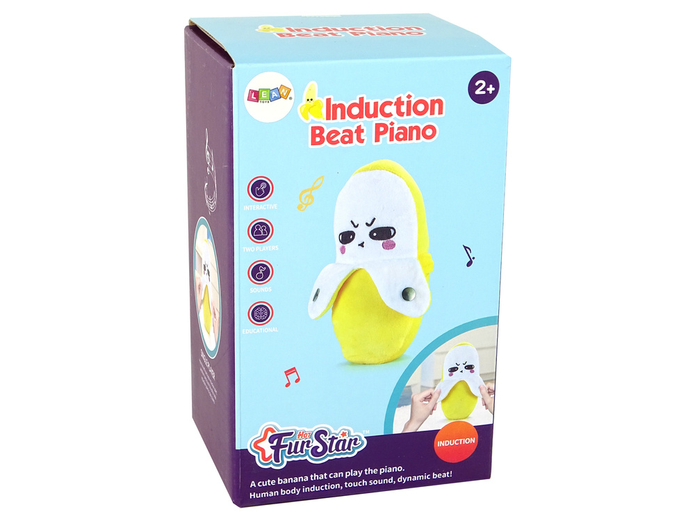 Pliušinis interaktyvus bananas su muzika leantoys, 22cm