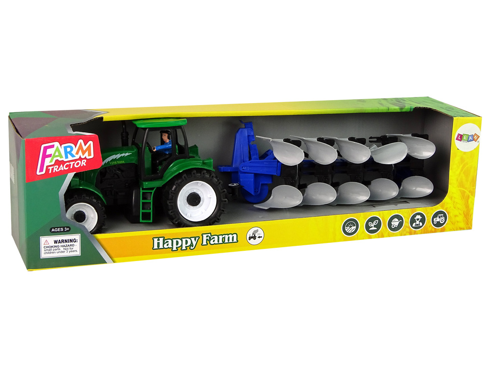 Traktorius su plūgu lean toys