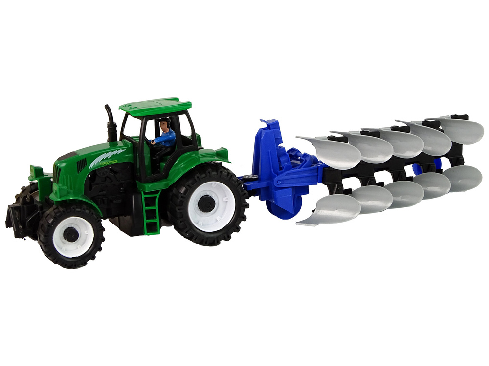 Traktorius su plūgu lean toys