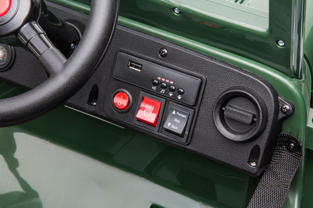 Vaikiškas elektromobilis jh103, armijos žalias