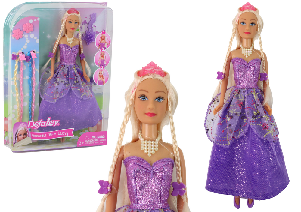 Lėlė - princesė su violetine suknele lean toys