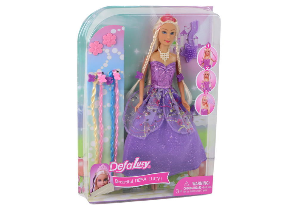 Lėlė - princesė su violetine suknele lean toys