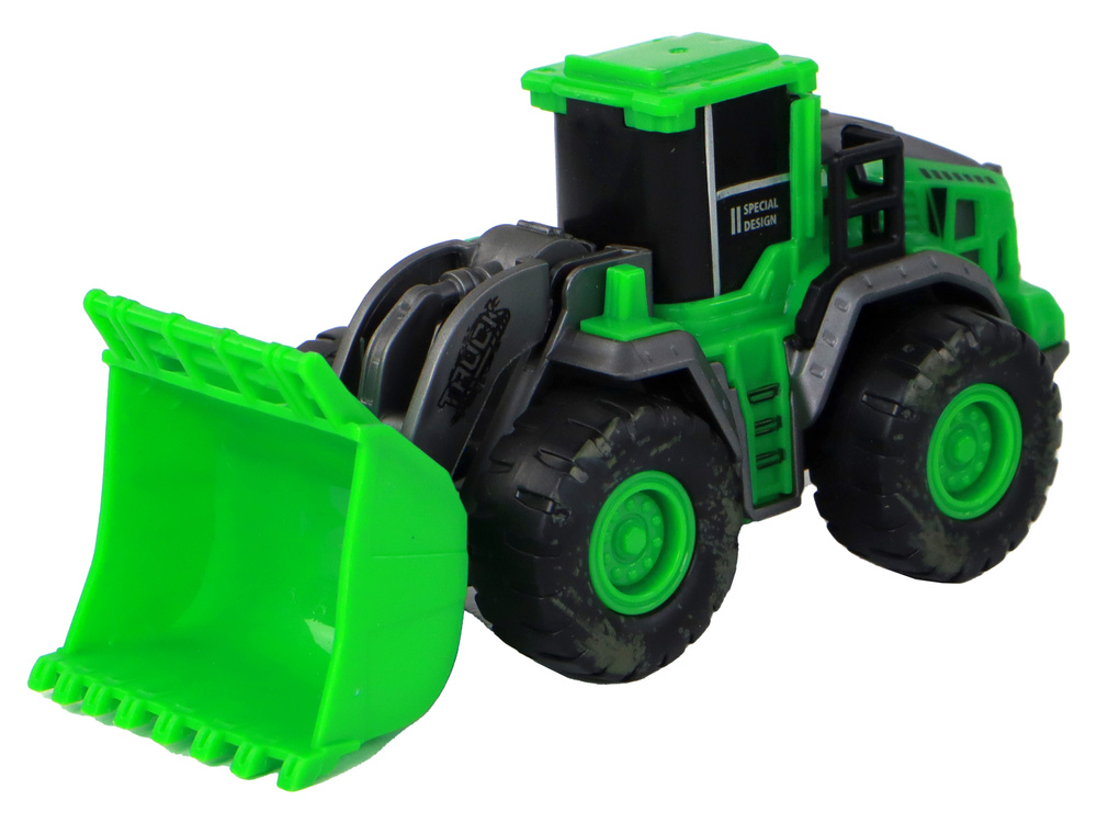 Žaislinių traktorių rinkinys lean toys, žalias/juodas, 13x6x5 cm, 4 d
