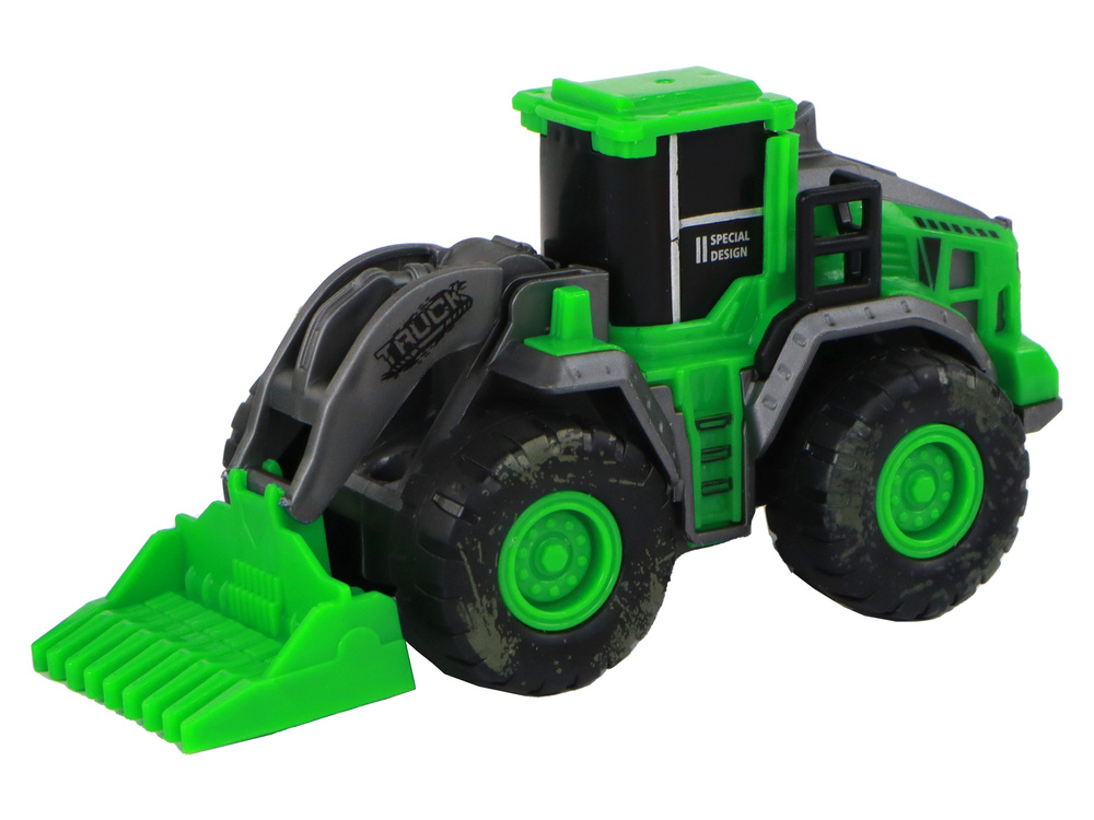 Žaislinių traktorių rinkinys lean toys, žalias/juodas, 13x6x5 cm, 4 d