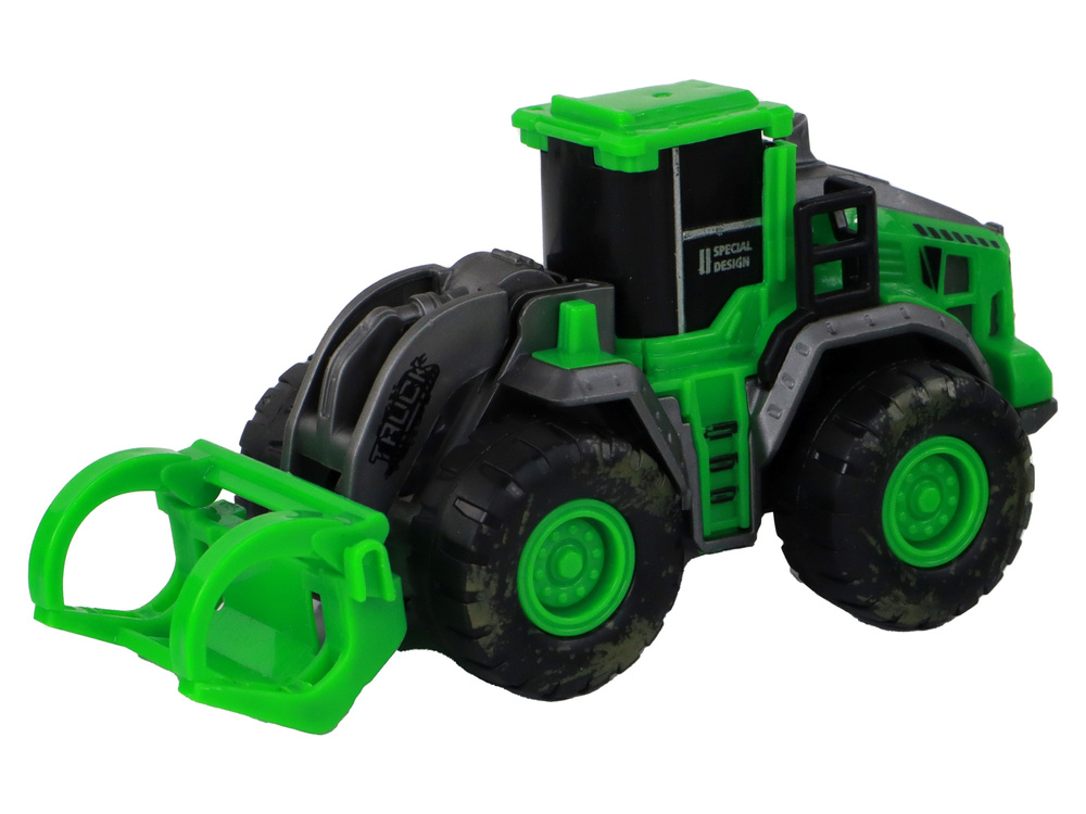 Žaislinių traktorių rinkinys lean toys, žalias/juodas, 13x6x5 cm, 4 d