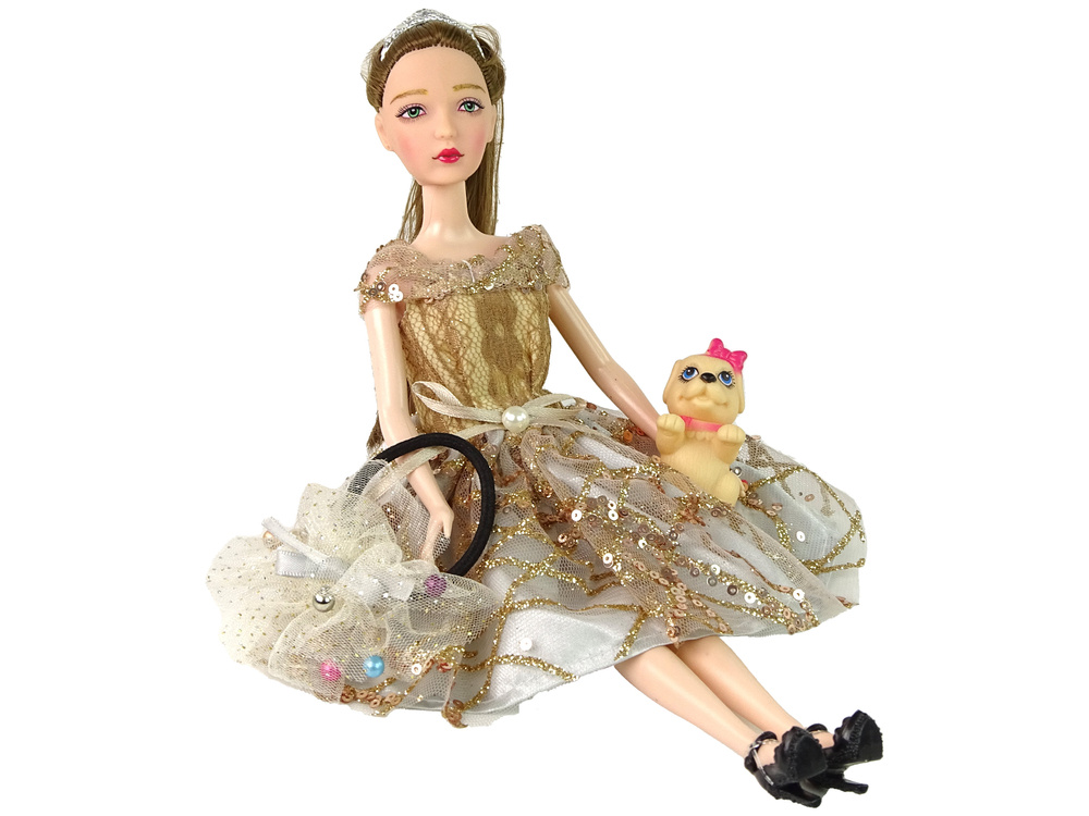 Lėlė emily leantoys, su šunimi
