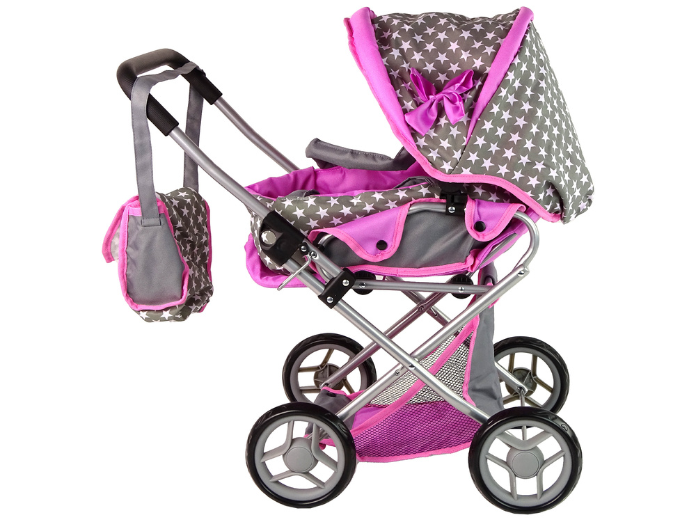 Lėlių vežimėlis 2in1 rinkinys leantoys