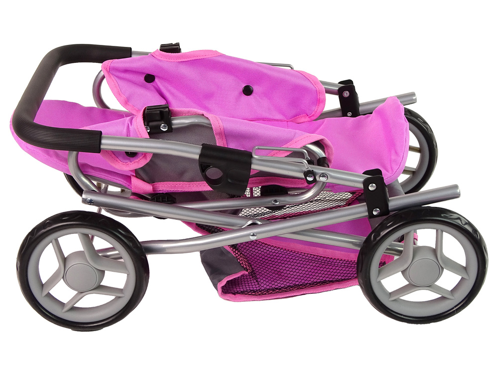 Lėlių vežimėlis 2in1 rinkinys leantoys
