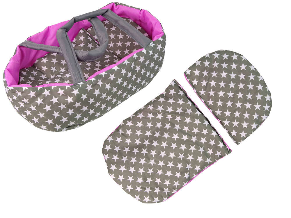 Lėlių vežimėlis 2in1 rinkinys leantoys