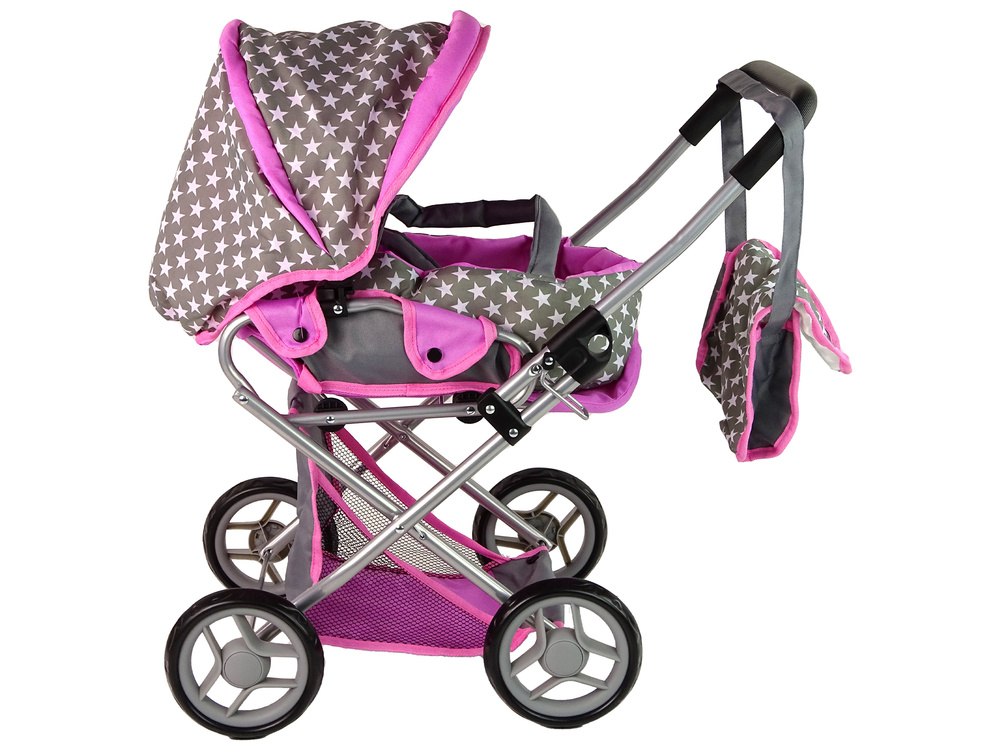 Lėlių vežimėlis 2in1 rinkinys leantoys