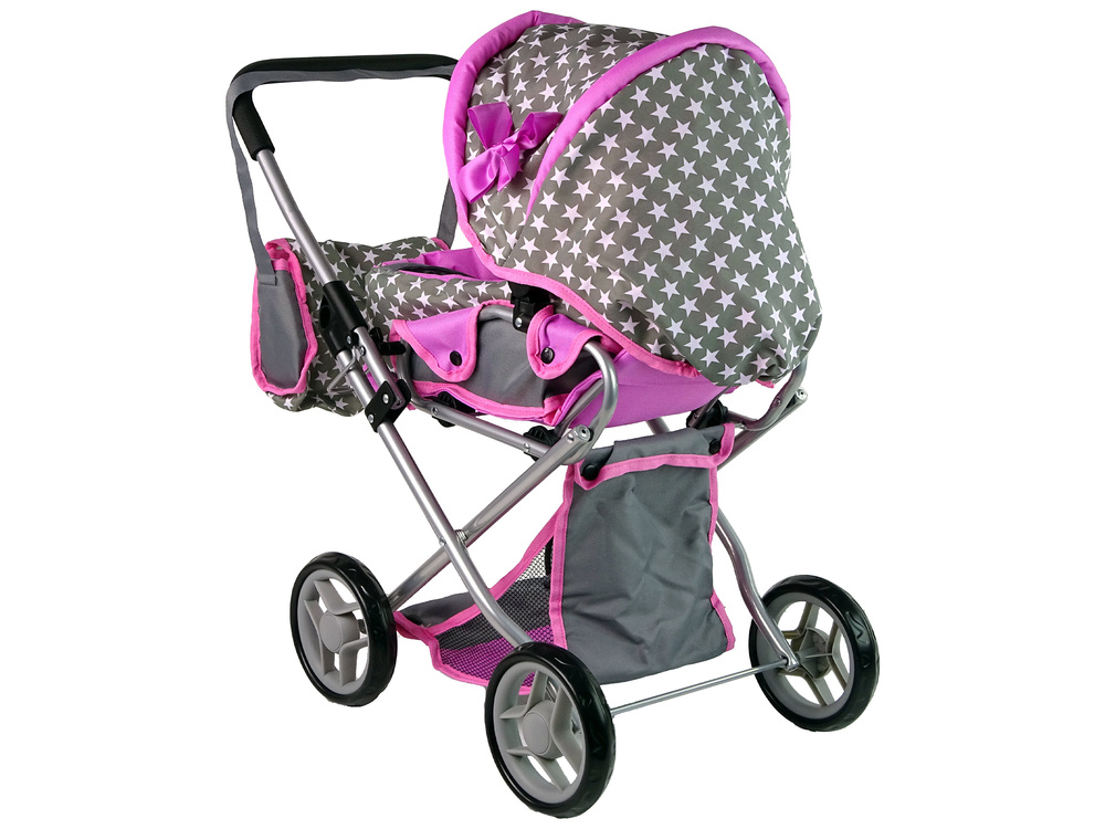 Lėlių vežimėlis 2in1 rinkinys leantoys