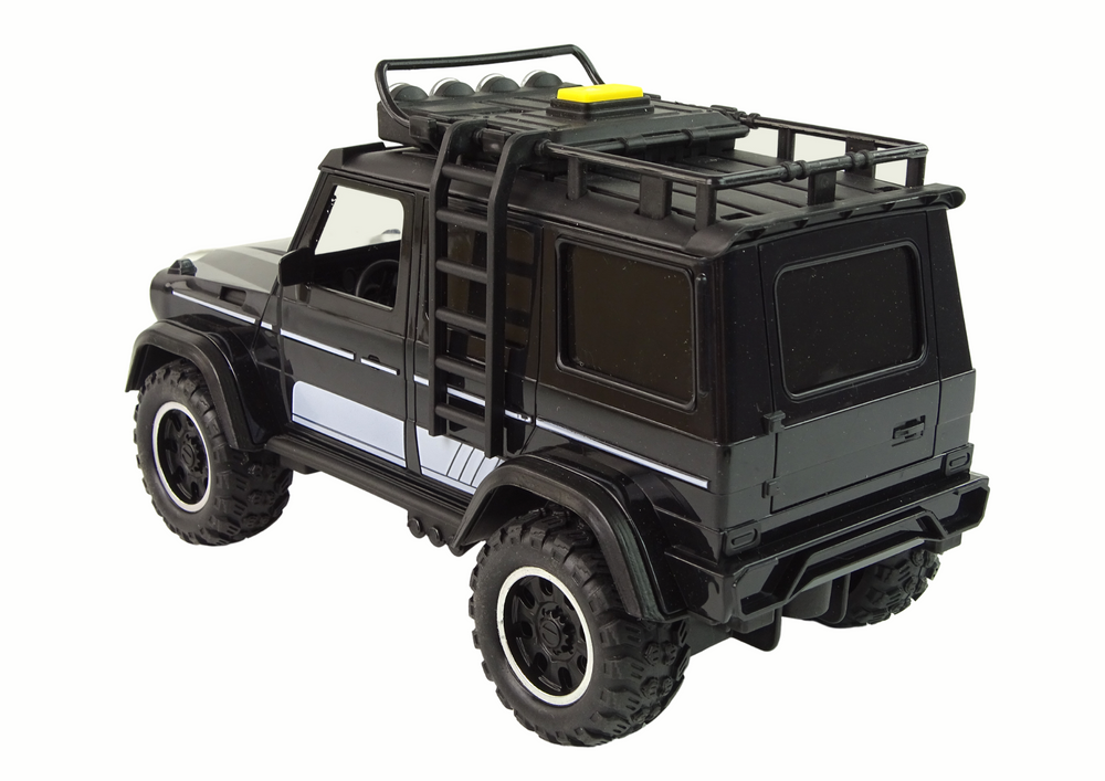 Visureigis žaislinis automobiliukas 1:14 trinties pavara, juodas