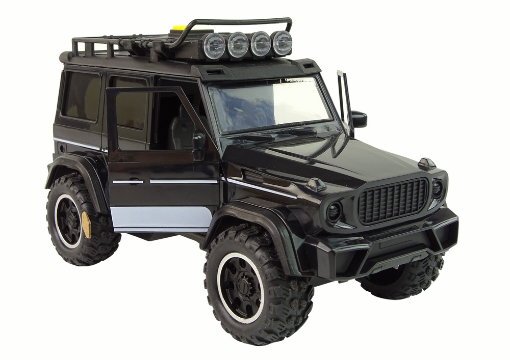 Visureigis žaislinis automobiliukas 1:14 trinties pavara, juodas