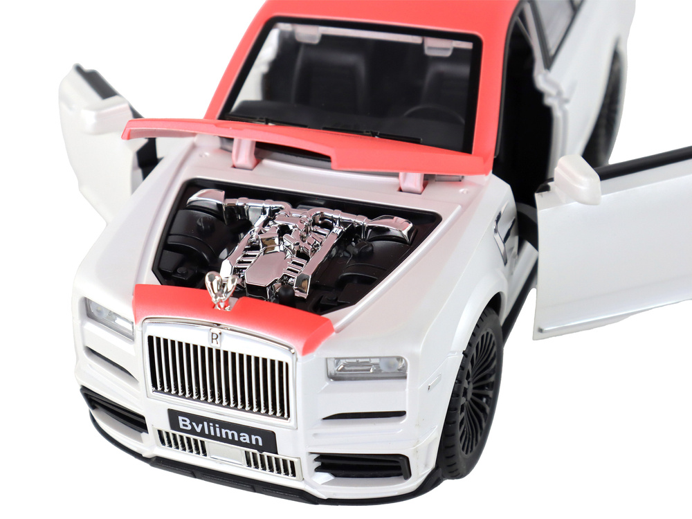 Nuotoliniu būdu valdomas automobilis bvliiman lean toys, baltas/raudonas, 26x10,5x10 cm