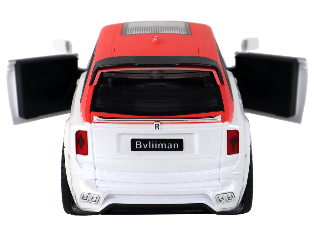 Nuotoliniu būdu valdomas automobilis bvliiman lean toys, baltas/raudonas, 26x10,5x10 cm