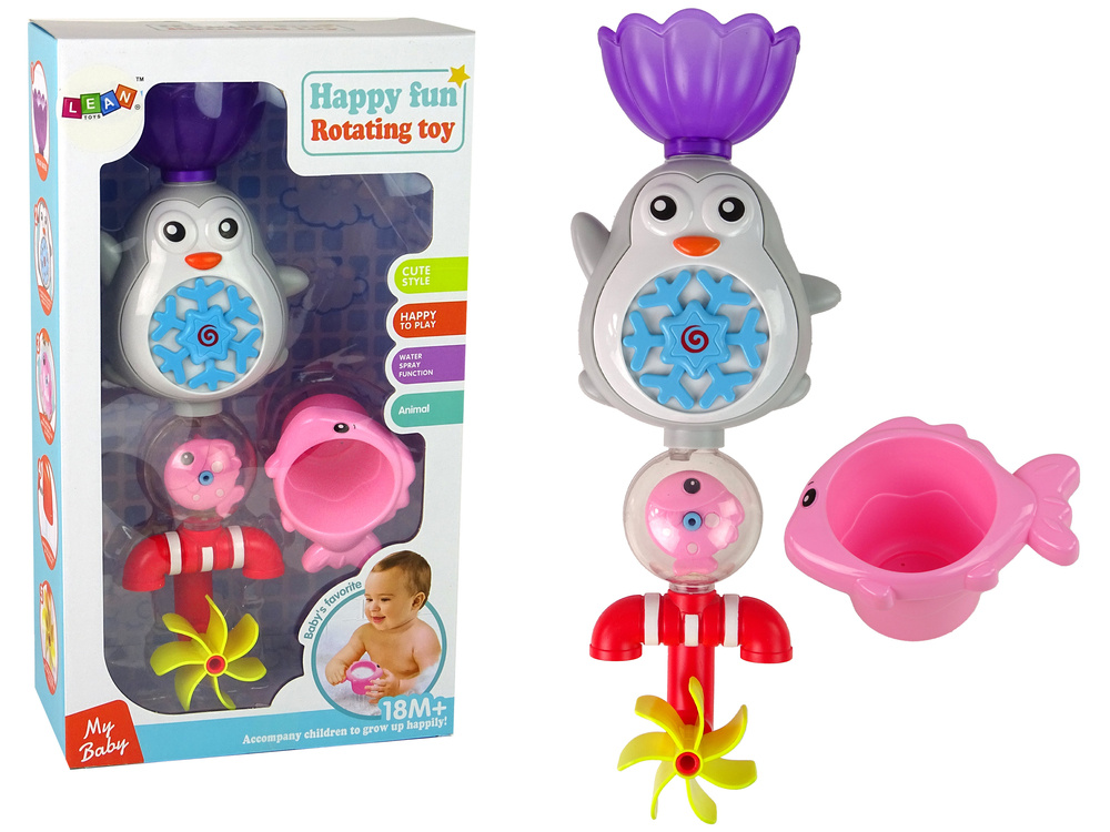 Vonios žaislas pingvinas lean toys
