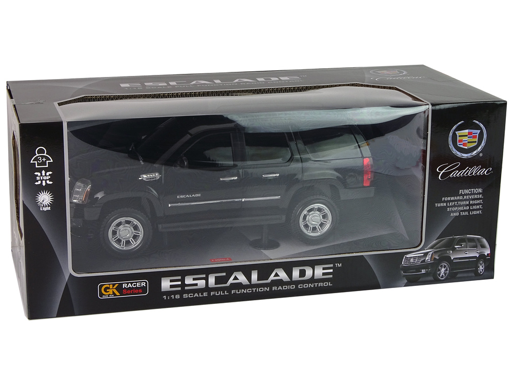 Nuotoliniu būdu valdomas automobilis cadillac escalade leantoys, juodas