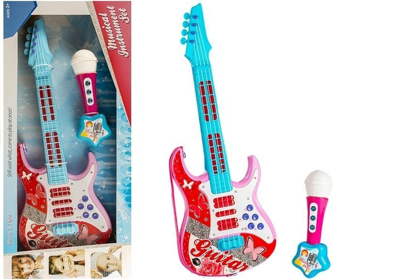 Elektrinė gitara su mikrafonu