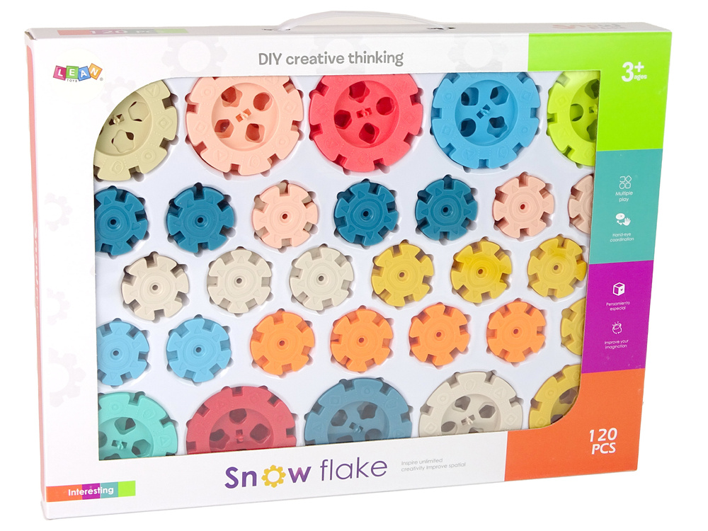 Konstruktorius lean toys snow flake, 120 d.