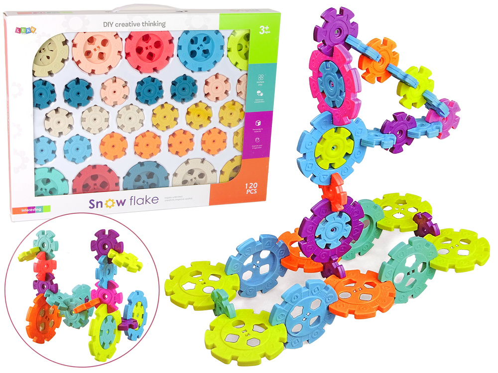 Konstruktorius lean toys snow flake, 120 d.