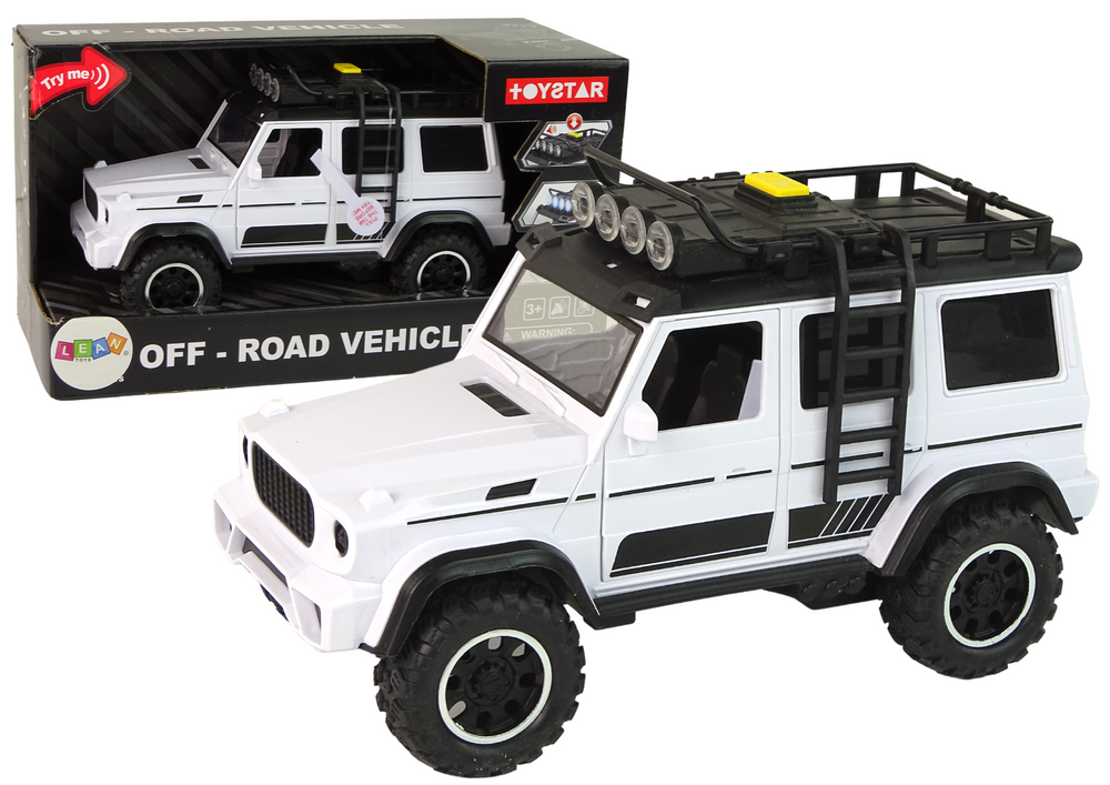 Automobilis off-road vehicle lean toys, baltas, 23x14x11 cm