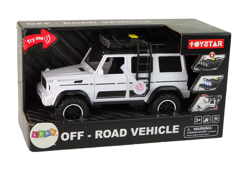 Automobilis off-road vehicle lean toys, baltas, 23x14x11 cm