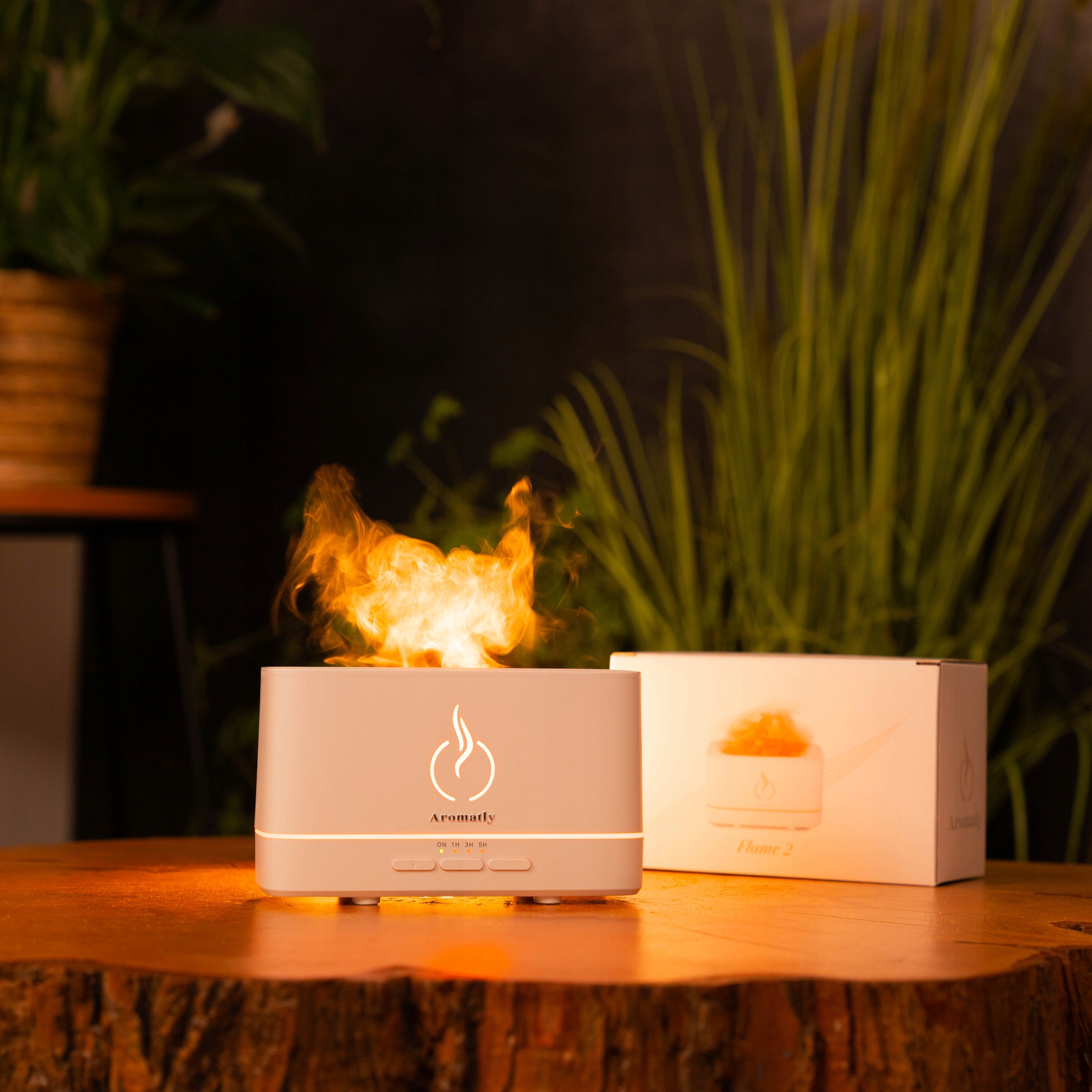 Kvapų difuzorius oro drėkintuvas židininė aromaterapija aromatly flame