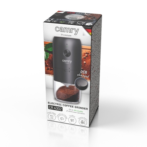 Camry cr 4302 belaidis kavos malūnėlis su usb įkrovimu