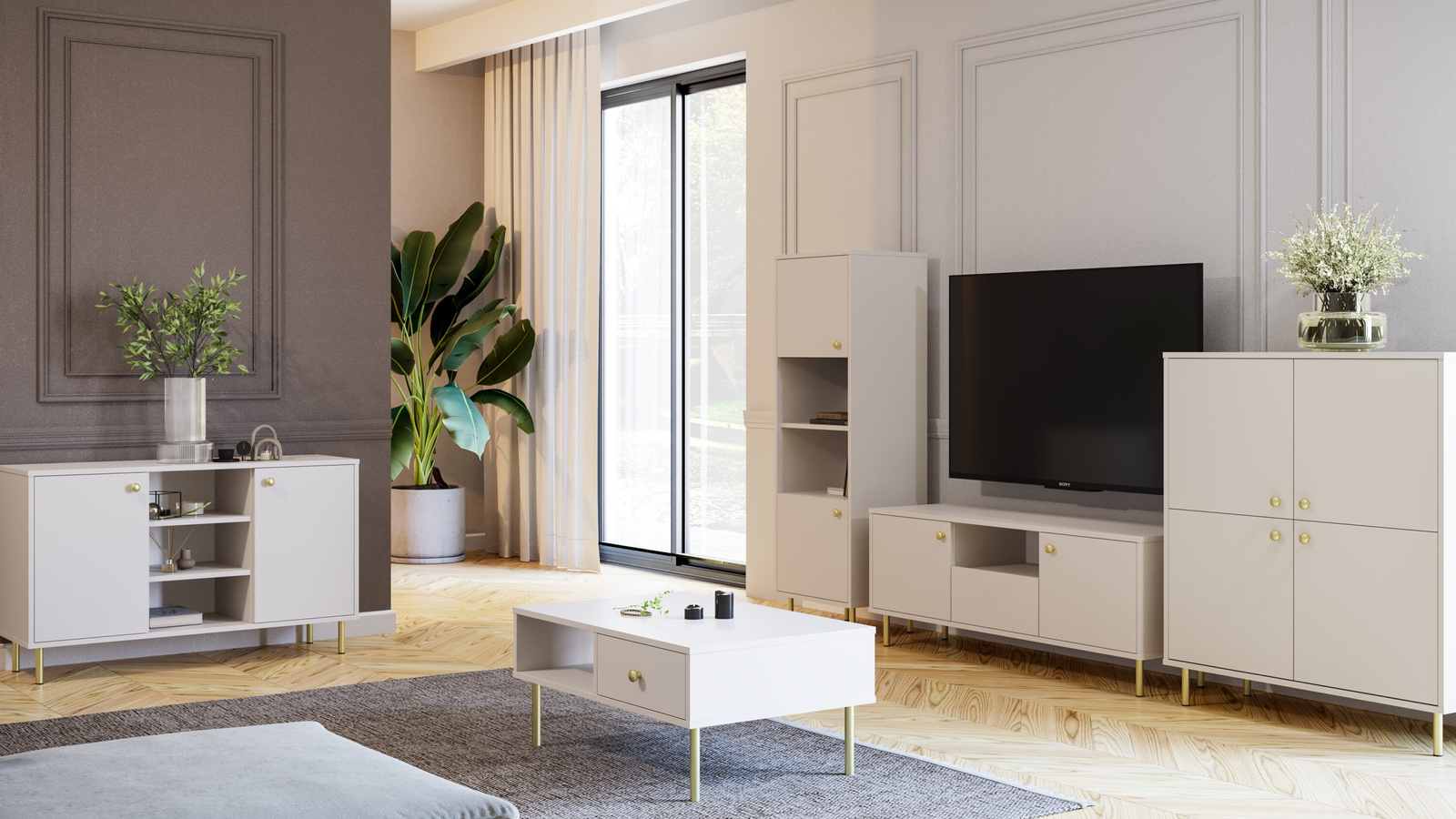 TV spintelė kašmyro spalvos