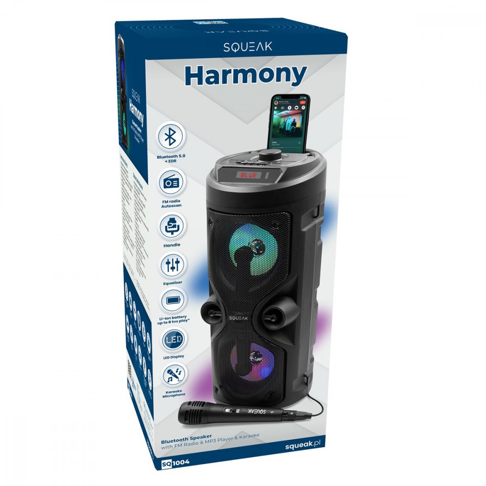 Nešiojamas garsiakalbis squeak harmony bt 5.0 sq1004