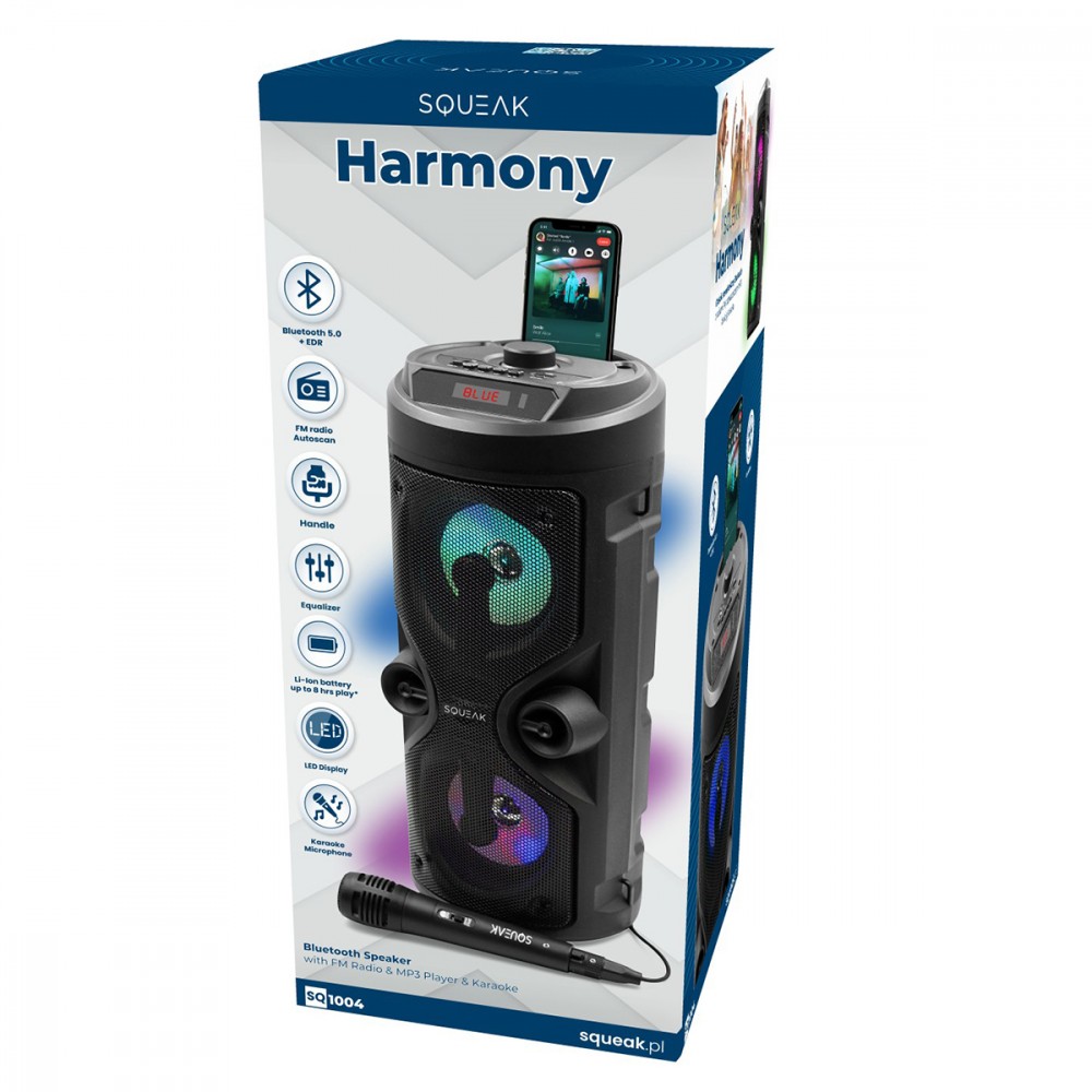 Nešiojamas garsiakalbis squeak harmony bt 5.0 sq1004
