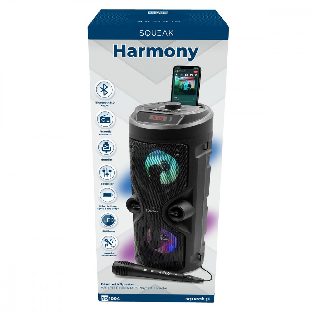 Nešiojamas garsiakalbis squeak harmony bt 5.0 sq1004