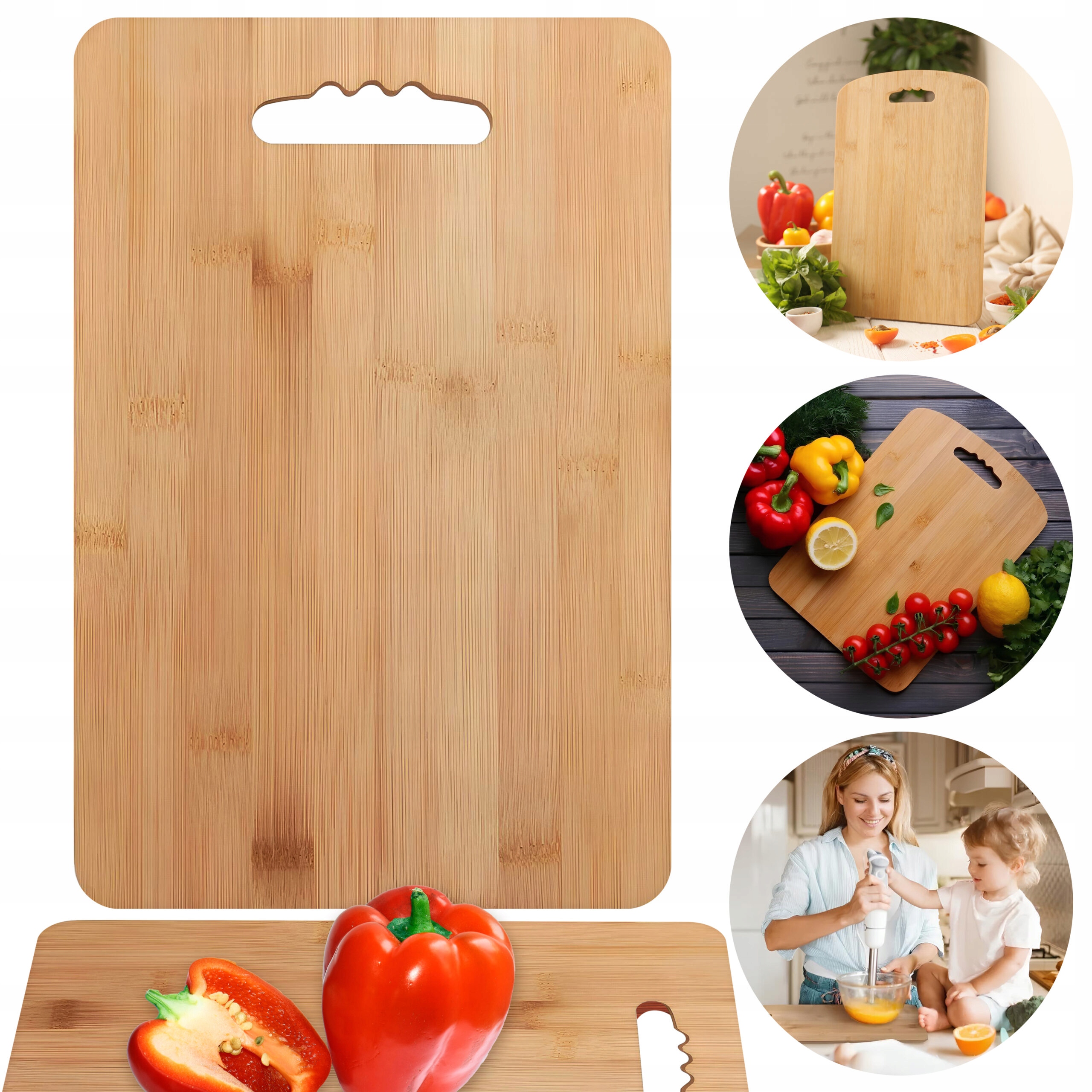 Medinė virtuvės pjaustymo lenta 40x26 cm