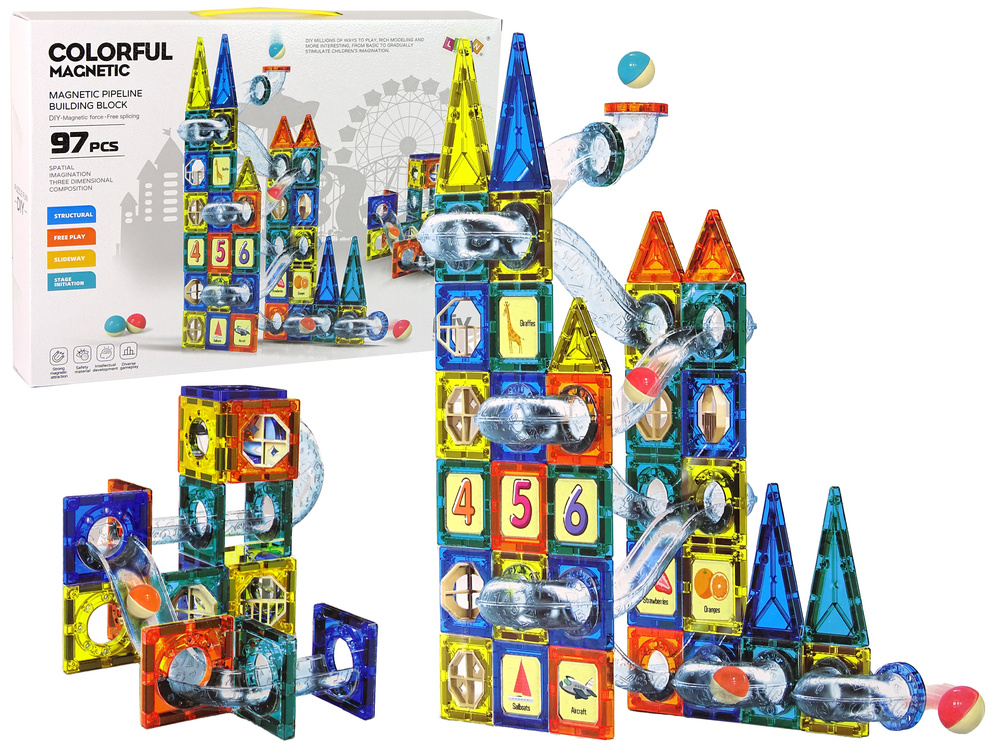 Magnetinis konstruktorius lean toys, 97 d.