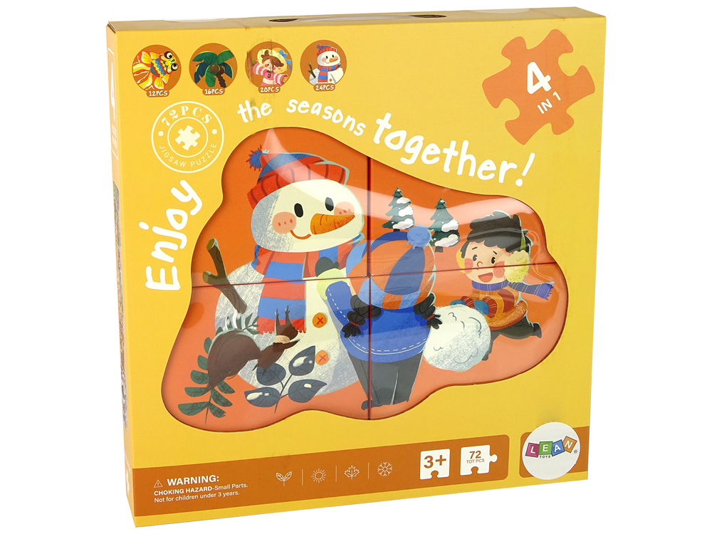 Dėlionė Lean Toys 4 in 1 Sezonai, 72 d.