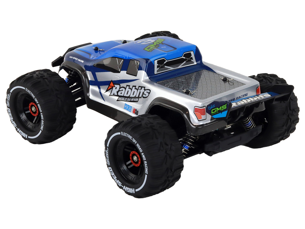 Nuotoliniu būdu valdomas automobilis rabbits off-road car 4-wheel drive lean toys, mėlynas