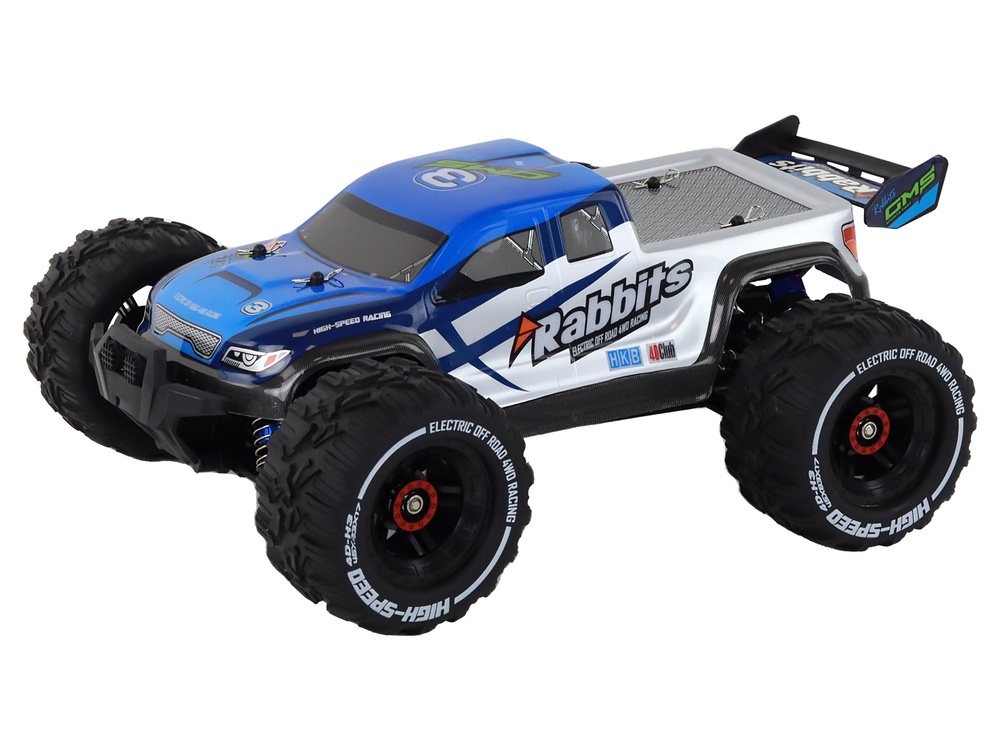 Nuotoliniu būdu valdomas automobilis rabbits off-road car 4-wheel drive lean toys, mėlynas