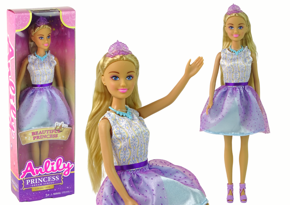 Lėlė anlily princesė violetine suknele