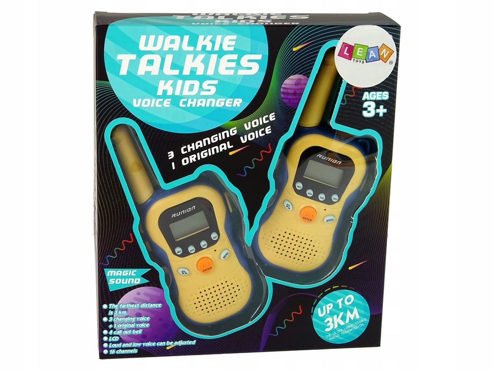 Žaislinės racijos vaikams lean toys, geltonos