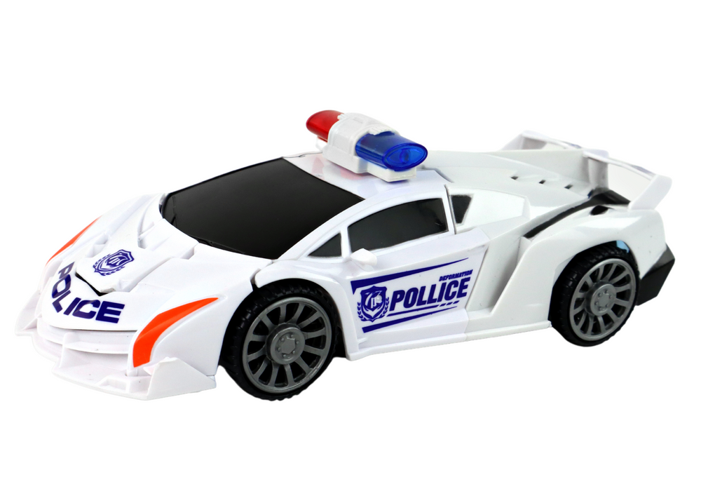 Automobilis - robotas 2in1 lean toys, baltas
