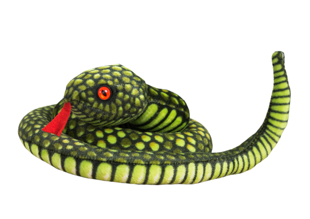 Pliušinis Žaislas Gyvatė Šviesiai Žalia, 100 Cm