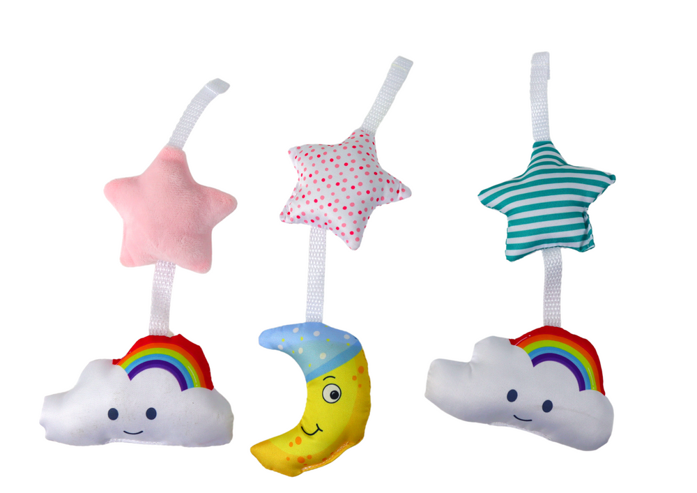 Kūdikių lovos karuselė sky sound lean toys, pink