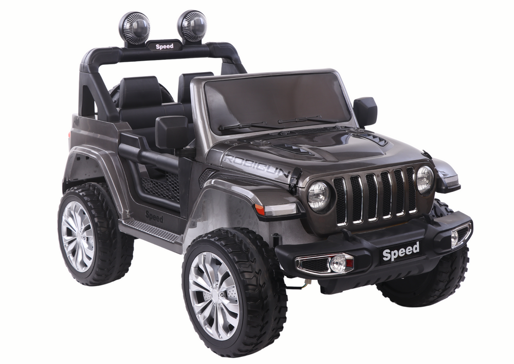 Vienvietis vaikiškas elektromobilis 4x4 leantoys ft-938, pilkas