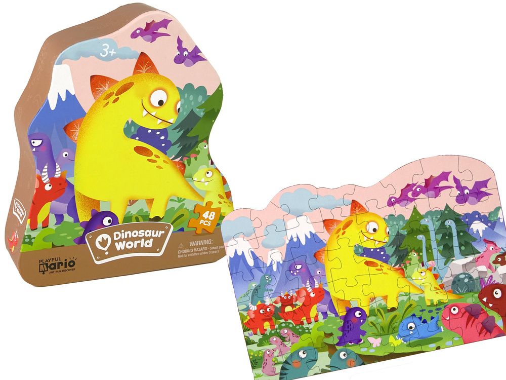 Dėlionė LeanToys Dinozaurų ugnikalnis, 48 d.